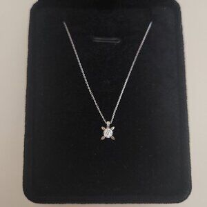 FOREVERMARK Round Diamond Necklace 0.18 Ct White Gold 14K E Color Valentine's